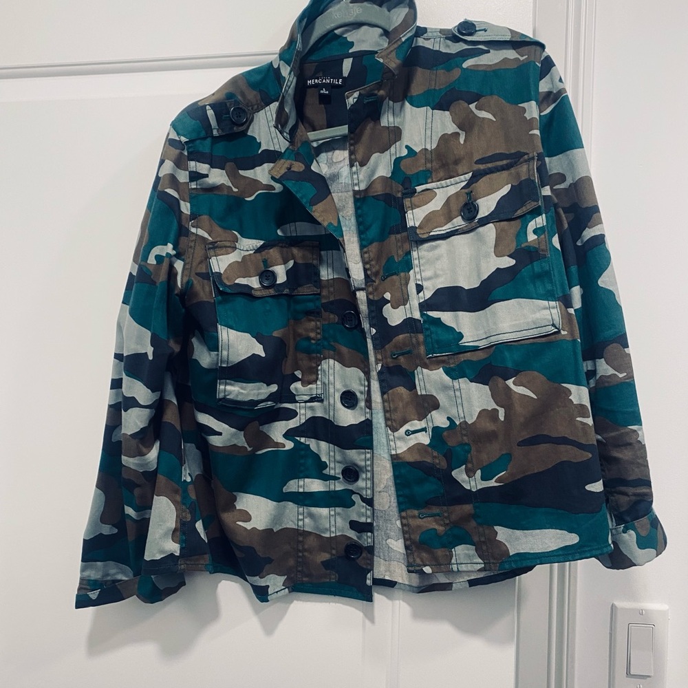 Camo Jcrew Mercantile jacket